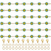 ARRICRAFT DIY Flower Brass Enamel Link Chains Bracelets/Necklaces Making Finding Kits DIY-AR0004-11-1