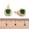 Brass with Cubic Zirconia  Pendants KK-P271-33G-3