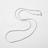 Brass Round Snake Chain Necklace Making X-KK-F368-30-2