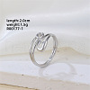 Fashionable Brass Paperclip Cuff Ring SD5777-1-1