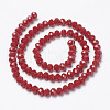 Opaque Solid Color Glass Beads Strands X-EGLA-A034-P6mm-D02-2