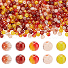   500Pcs 5 Colors Transparent Spray Painted Crackle Glass Beads CCG-PH0001-16-1