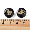 Dyed Black Synthetic Turquoise Beads G-F775-B07-3