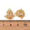 Brass Micro Pave Cubic Zirconia Pendants KK-K382-51G-3