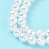 Electroplated Shell Pearl Beads Strands BSHE-C007-A01-01-4