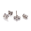 304 Stainless Steel Stud Earrings EJEW-N045-07P-2