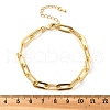 Brass Paperclip Chain Bracelets for Women Men BJEW-F494-03G-3