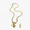 304 Stainless Steel Letter and Heart Pendant Necklaces for Women FS-WG694DF-20-1