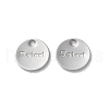 304 Stainless Steel Charms STAS-V007-03C-P-1