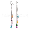 Dyed Natural Pearl Dangle Earrings EJEW-JE05466-1