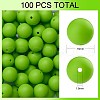 100Pcs Silicone Beads Round Rubber Bead 15MM Loose Spacer Beads for DIY Supplies Jewelry Keychain Making JX442A-1