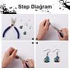 Spritewelry 32Pcs 8 Style Rainbow CoLOR Alloy Pendants PALLOY-SW0001-02-13