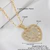 Brass Micro Pave Clear Cubic Zirconia Pendant Necklaces for Women FS-WG8D67C-01-2