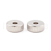 Non-Tarnish 201 Stainless Steel Corrugated Beads STAS-A057-02C-P-1