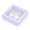 Mother's Day Jewellery Natural Flat Round Baroque Keshi Pearl Dangle Stud Earrings PEAR-N020-L36-4