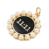 Brass Enamel Pendants KK-S526-12G-B-2