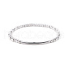 Gold-tone Miyuki Elastic Crystal Beaded Bracelet with Acrylic Tube Beads ST3134432-1
