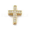 Brass Micro Pave Clear Cubic Zirconia Pendants KK-L228-37G-01-1