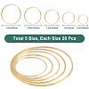 SOFPLATE 100pcs 5 Styles Brass Linking Rings KK-SP0002-19-2