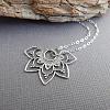 Bohemian Half Mandala Flower Alloy Pendant Necklaces for Women FS-WG48F63-01-1