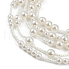 Plastic Pearl Bib Necklaces NJEW-K384-08-4