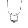 Non-Tarnish Stainless Steel Teardrop Pendant Necklaces JB6255-1-1