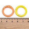 Spray Painted Alloy Spring Ring Clasps FIND-G084-01-3