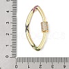 Brass Micro Pave Colorful Cubic Zirconia Keychain Clasps KK-P299-09D-G-3