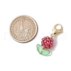 Flower Glass Seed Beads Beaded Pendant Decorations HJEW-MZ00195-04-3