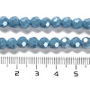 Electroplate Opaque Glass Beads Strands EGLA-A035-P6mm-A19-4