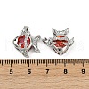 Brass Micro Pave Cubic Zirconia Pendants KK-C093-15P-3