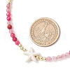 Summer Beach Dyed Natural Agate Round Beaded Necklaces NJEW-JN05262-01-3