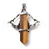 Natural Tiger Eye Big Pendants G-G855-01AS-08-3