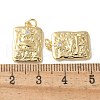 Brass Micro Pave Clear Cubic Zirconia Pendants KK-Q031-28G-3