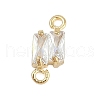 Rack Plating Brass with Cubic Zirconia Pendants KK-Q018-10G-2