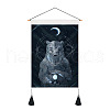 Bear & Moon Pattern Polyester Wall Hanging Tapestry BEAR-PW0001-75C-1