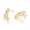 Brass Stud Earring Findings KK-N263-28G-2