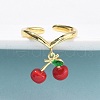 Brass with Enamel Cuff Rings RJEW-Q019-02A-G-2