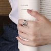 Letter S 925 Sterling Silver Cuff Rings for Women FS-WG3D730-01-3