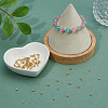 FIBLOOM 100Pcs Brass Beads KK-FI0001-03B-6
