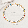 Modern Fashion Brass Pave Glass Oval Link Chain Necklaces for Women GQ6870-5