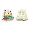 Alloy Enamel Pendants PALLOY-F286-20B-G-1