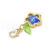 Star Alloy & Glass Pendant Decorations HJEW-JM03274-01-5
