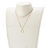 Brass Cubic Zirconia Pendant Necklace NJEW-JN03531-01-4
