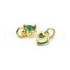 Brass Micro Pave Cubic Zirconia Charms KK-P192-08-G14-2