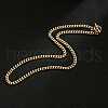 Brass Curb Chain Necklaces NJEW-JN03097-02-3