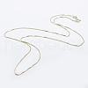 925 Sterling Silver Box Chain Necklaces STER-F039-40cm-03G-1