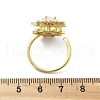 Sunflower Rotatable Open Cuff Rings for Women RJEW-S402-09G-3