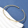 304 Stainless Steel Arm Cuff Bangles for Women AJEW-P127-03G-2