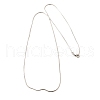1mm Rack Plating Brass Square Snake Chain Necklaces for Women Men MAK-L044-18P-1